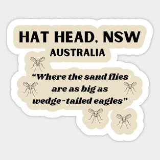 Hat Head Sandflies Sticker